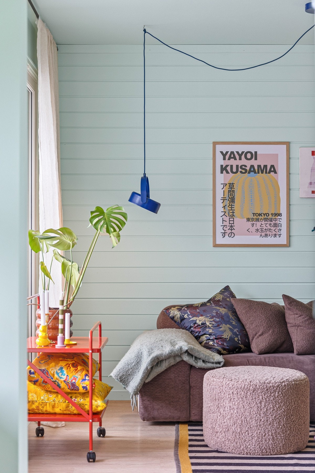 Leiligheten er malt i unike og spennende fargevalg. Galleribilde