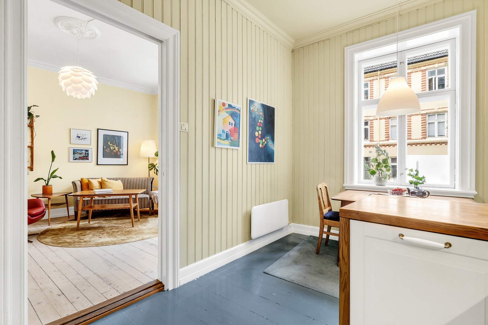 Leiligheten og bygården har vært gjenstand for omfattende brannsikring de seneste år, og arbeidet var ferdigstilt i 2022. Galleribilde