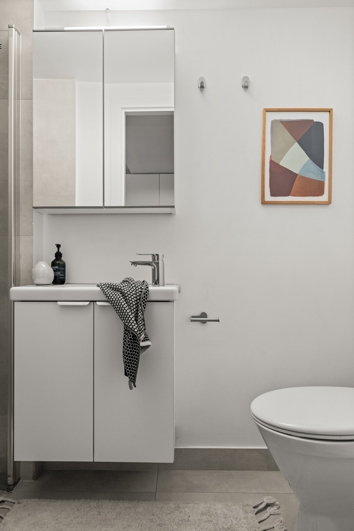 Badet har behagelige varmekabler i gulv. Galleribilde