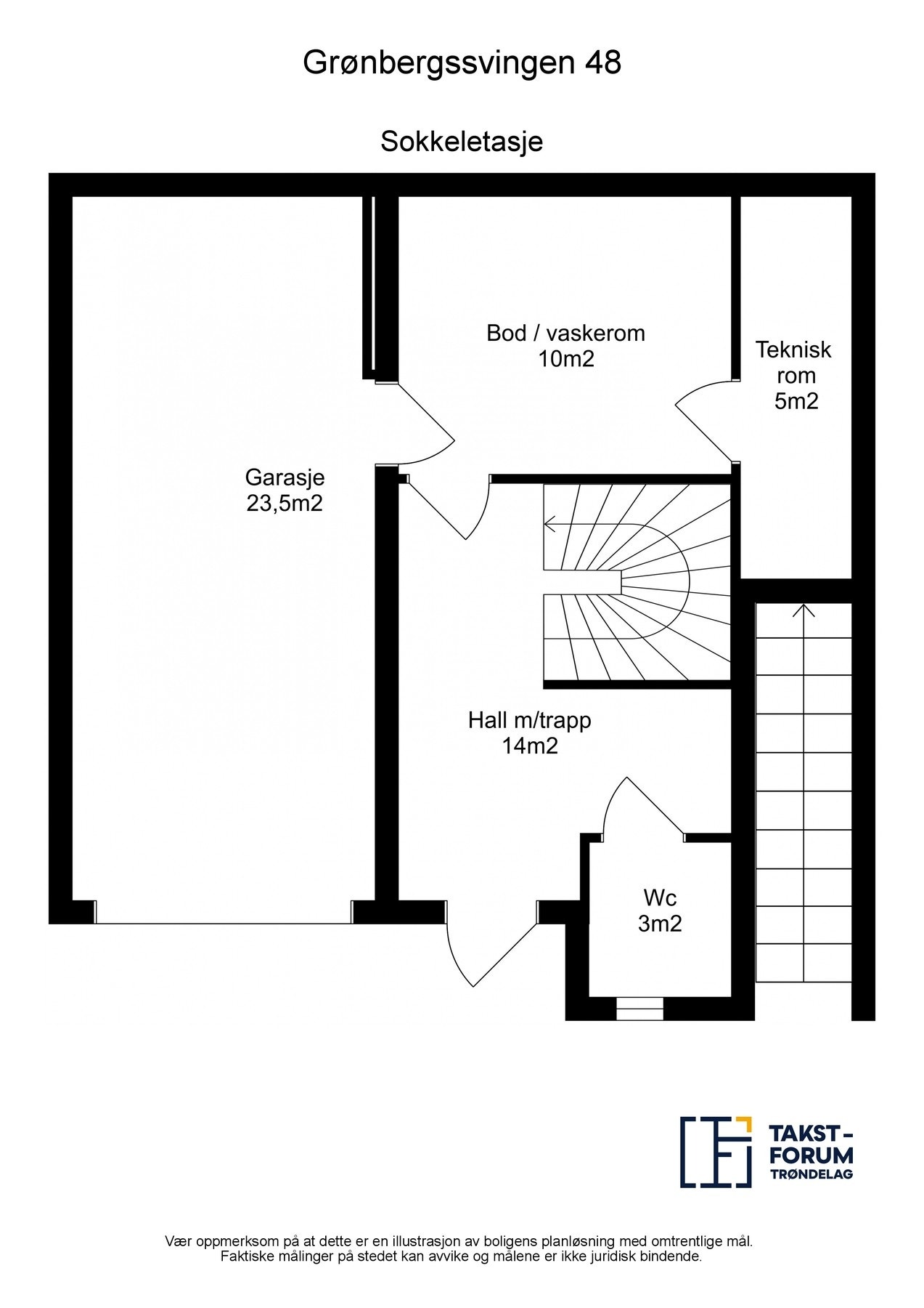 Plantegning underetasje. Galleribilde