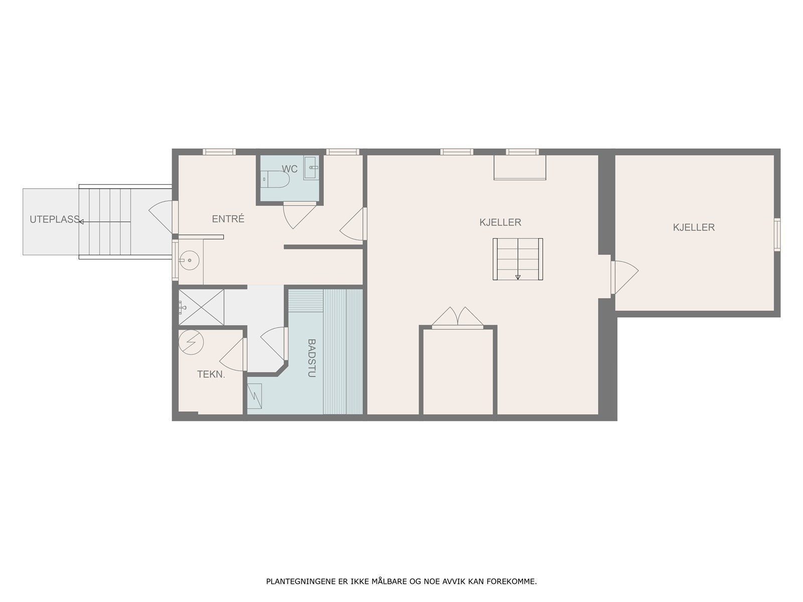 Plantegning kjeller. Galleribilde