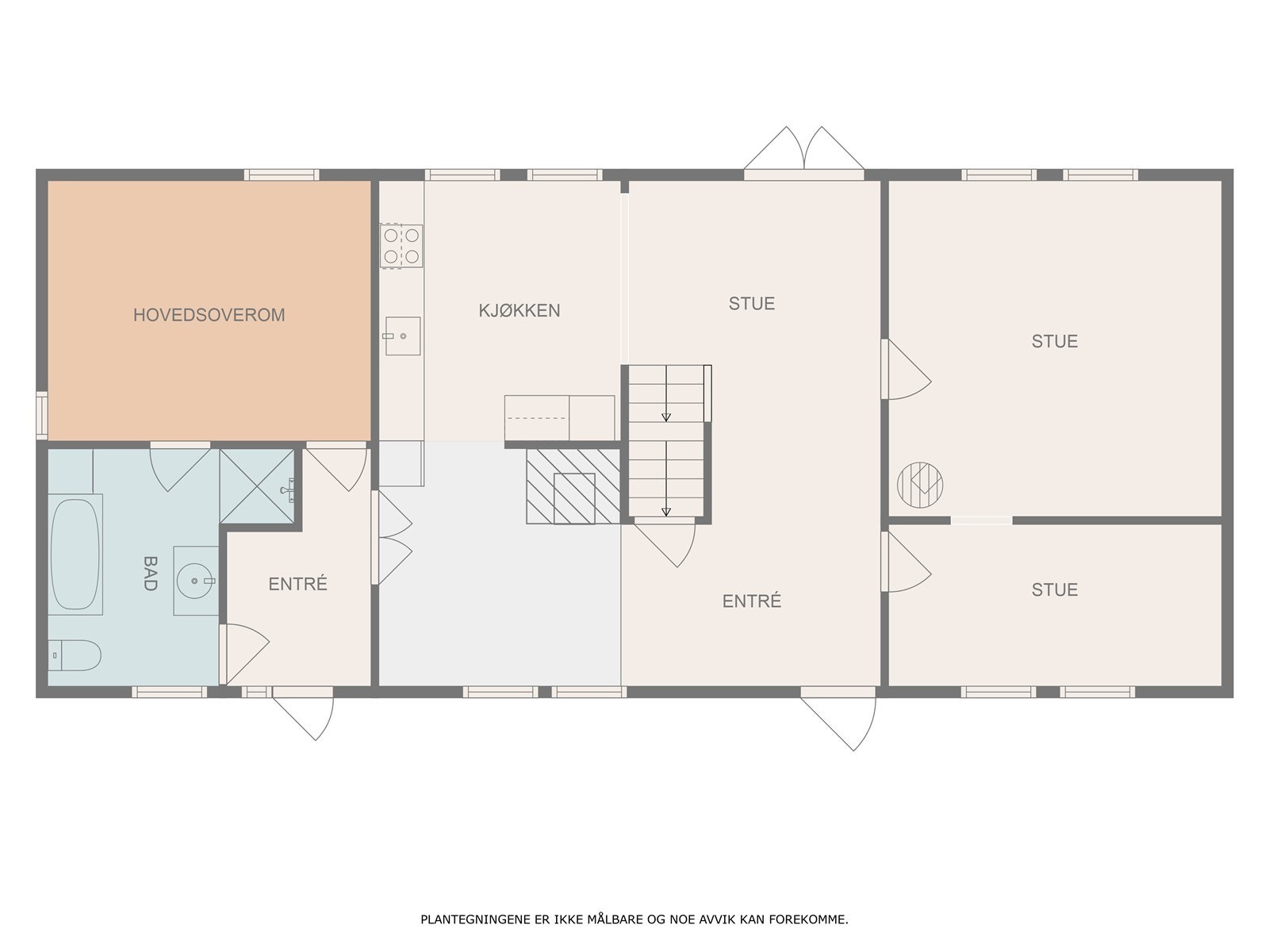 Plantegning første etasje Galleribilde