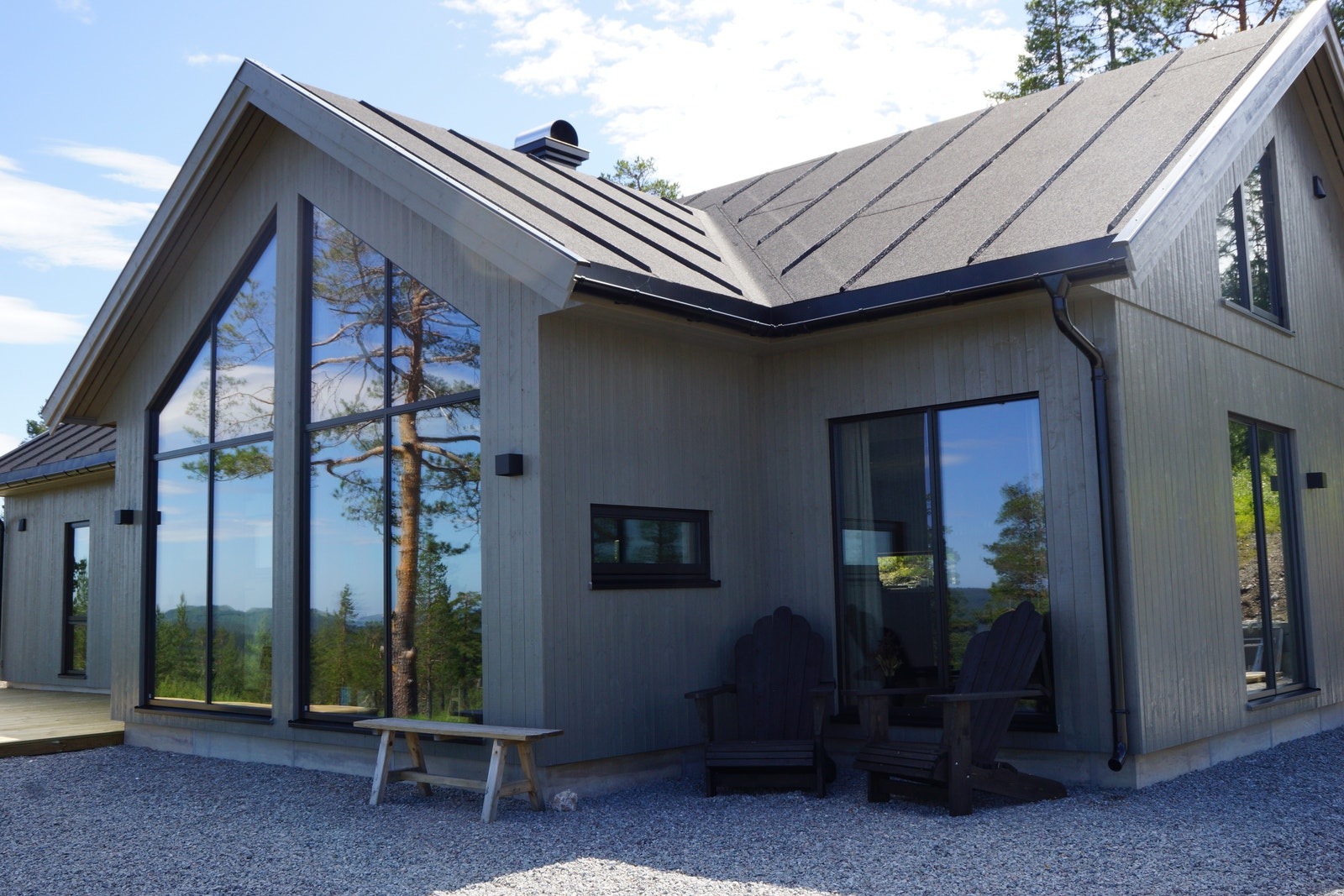 Panoramavinduer som rammer inn naturen på sitt beste. Galleribilde