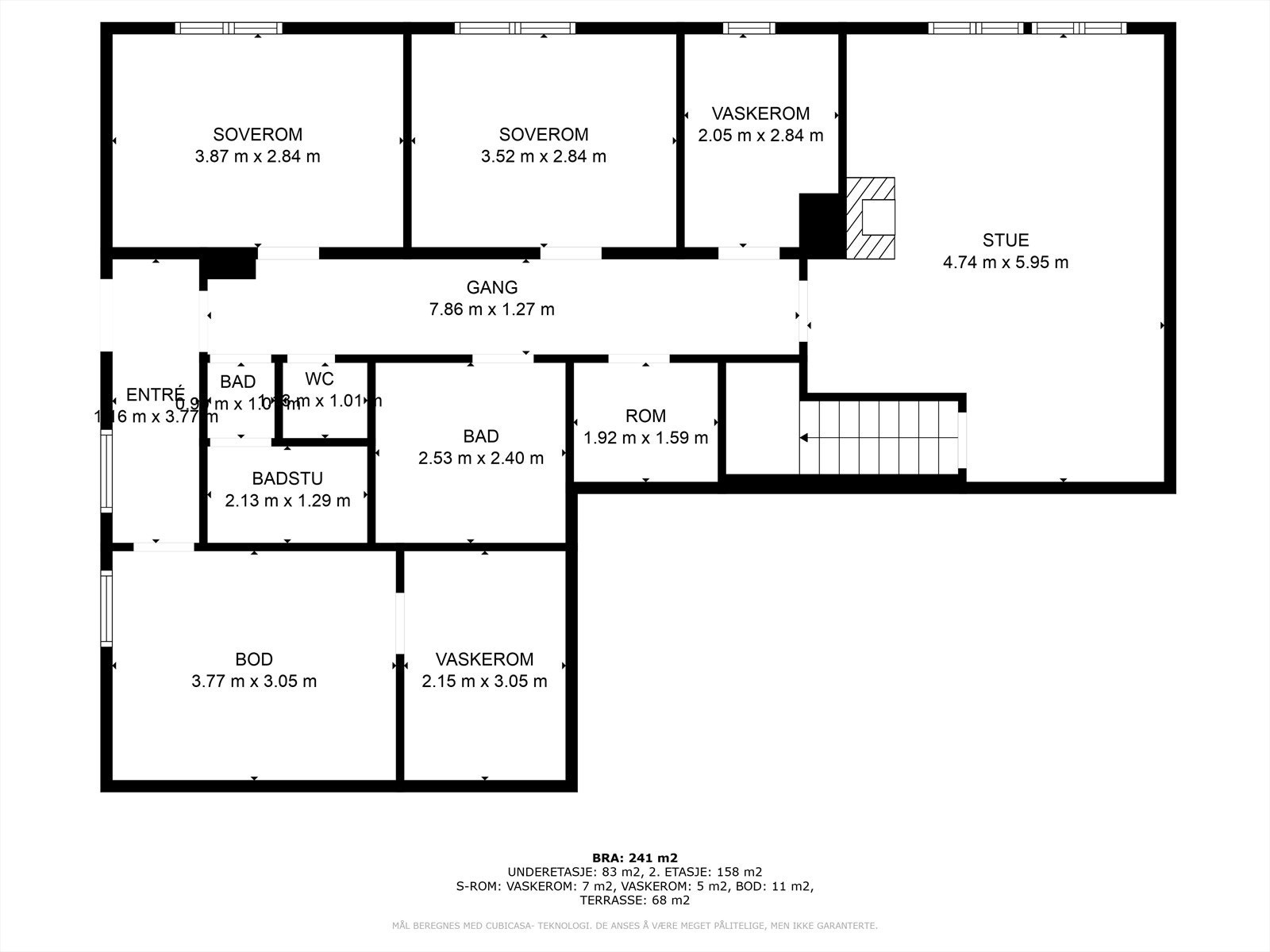 Plantegning underetasjen Galleribilde