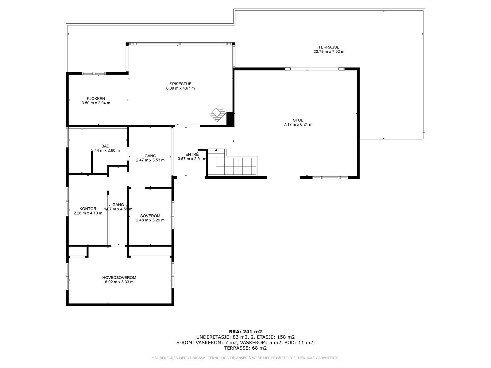 Plantegning 1. etasje Galleribilde