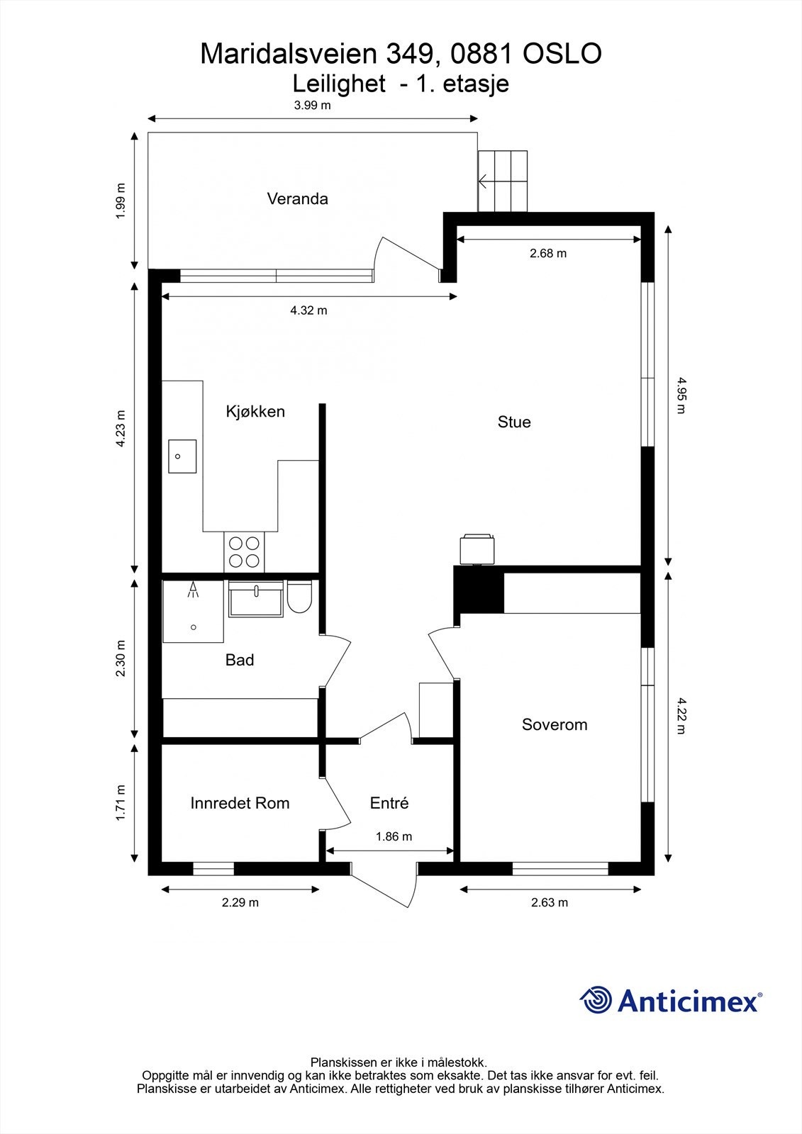 Planskisse Galleribilde