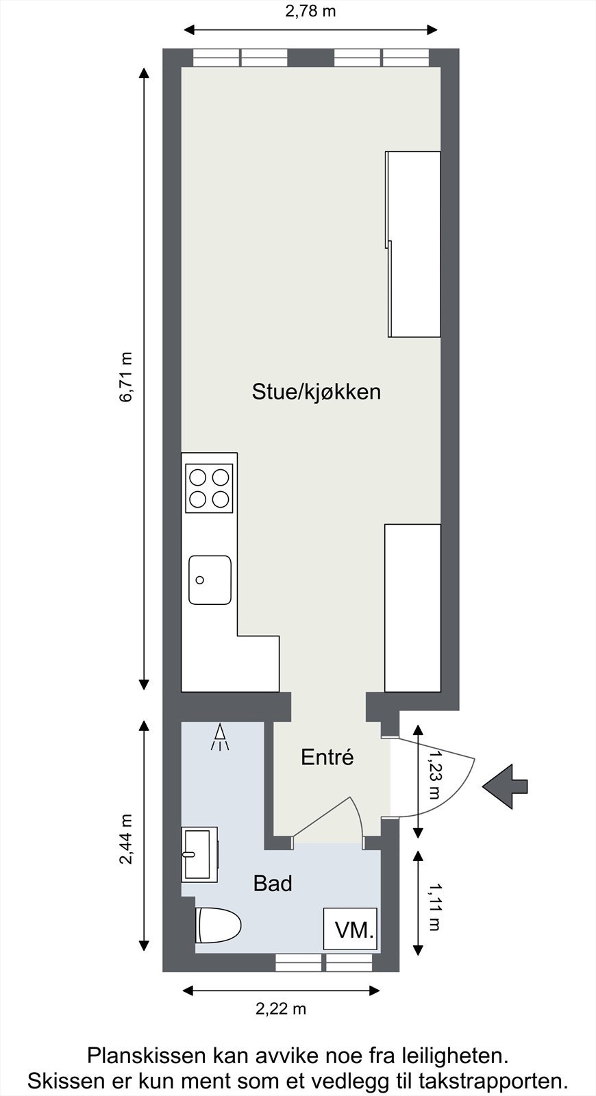 Plantegning Bøgata 19A. Galleribilde