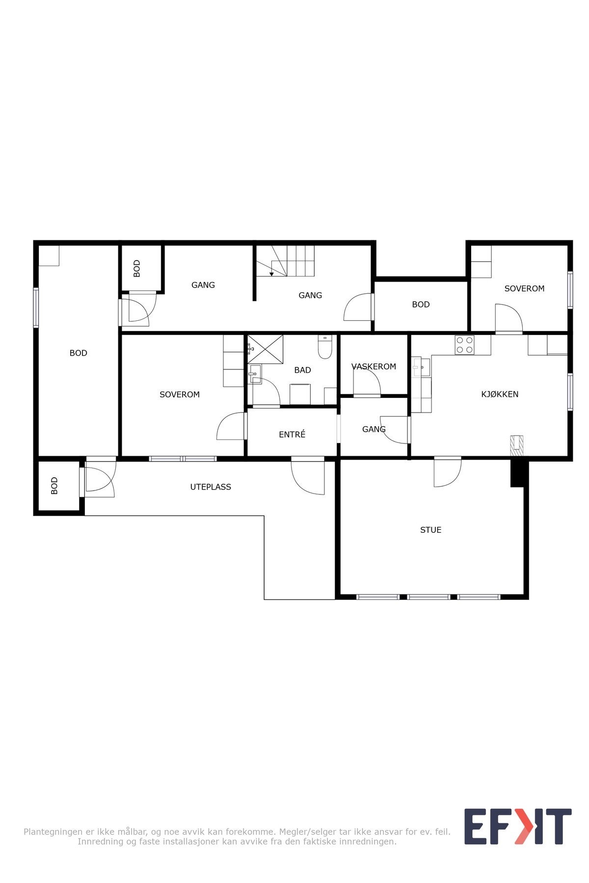 Plantegning underetasje. Galleribilde