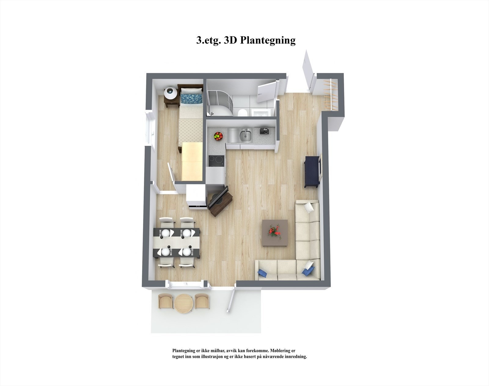 3. Etasje - 3D Floor Plan.jpg Galleribilde