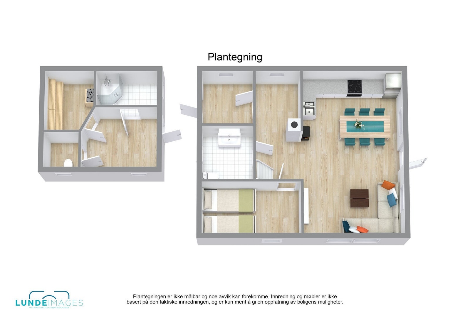 Plantegning 3D - ikke målbar Galleribilde