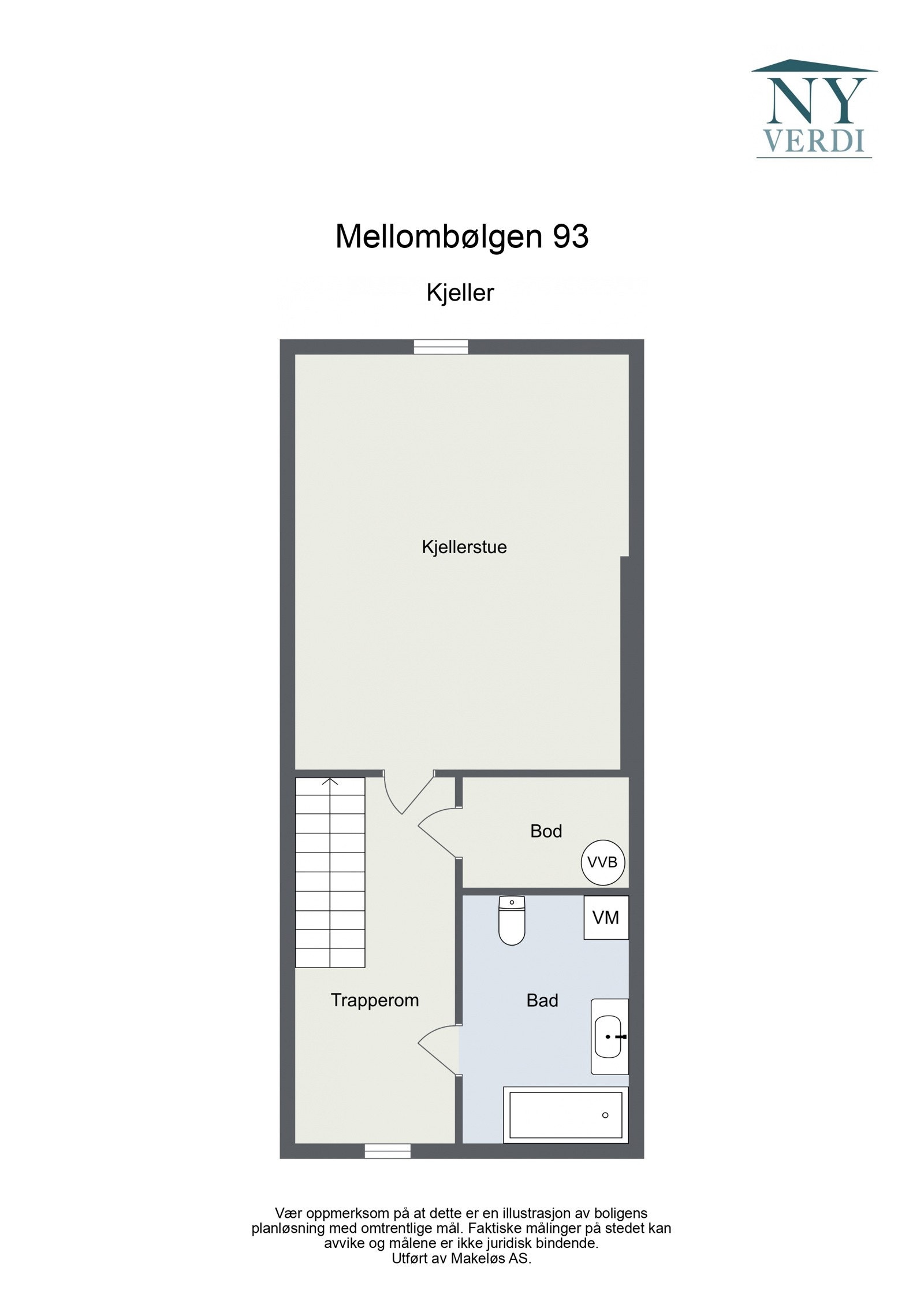 Plantegning av kjelleretasjen. Galleribilde