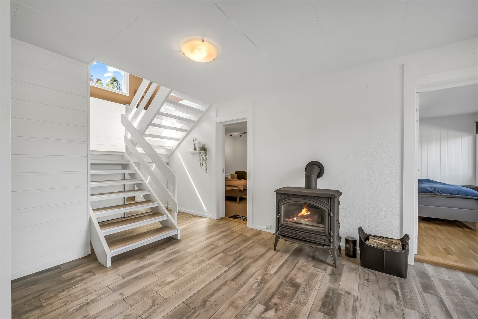 Entre med trappegang. Vedovn. Galleribilde