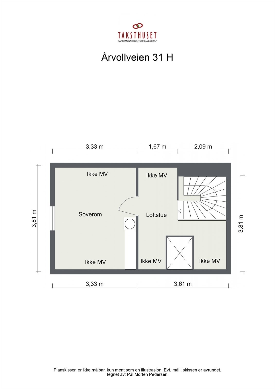 Plantegning loft Galleribilde