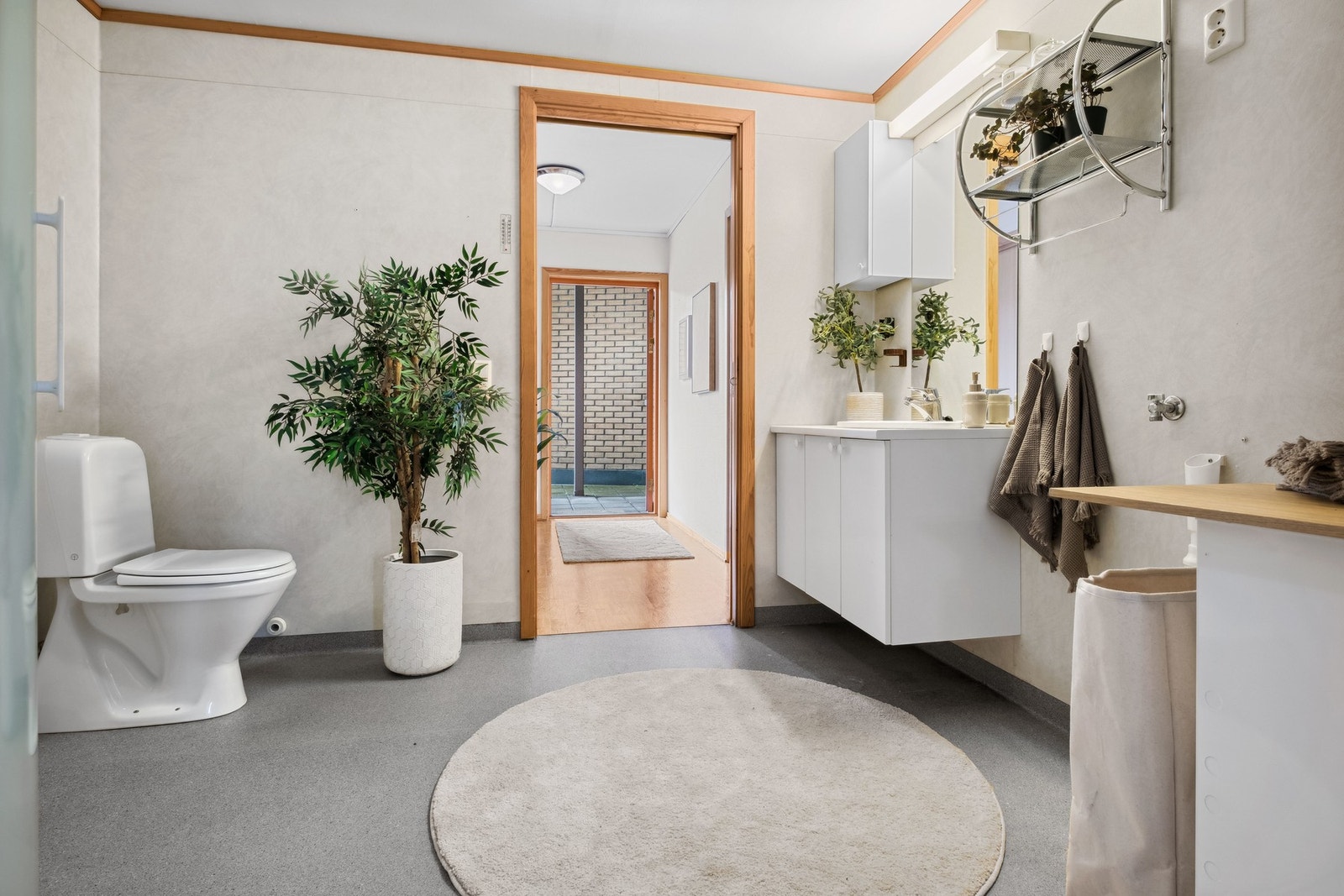 Bad med varmekabler i gulv. Galleribilde