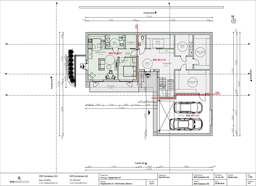 Plan kjeller Galleribilde