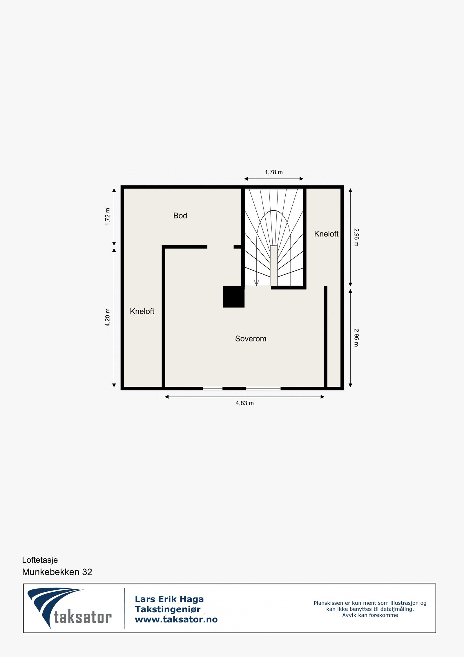 Plantegning - Loftetasje Galleribilde