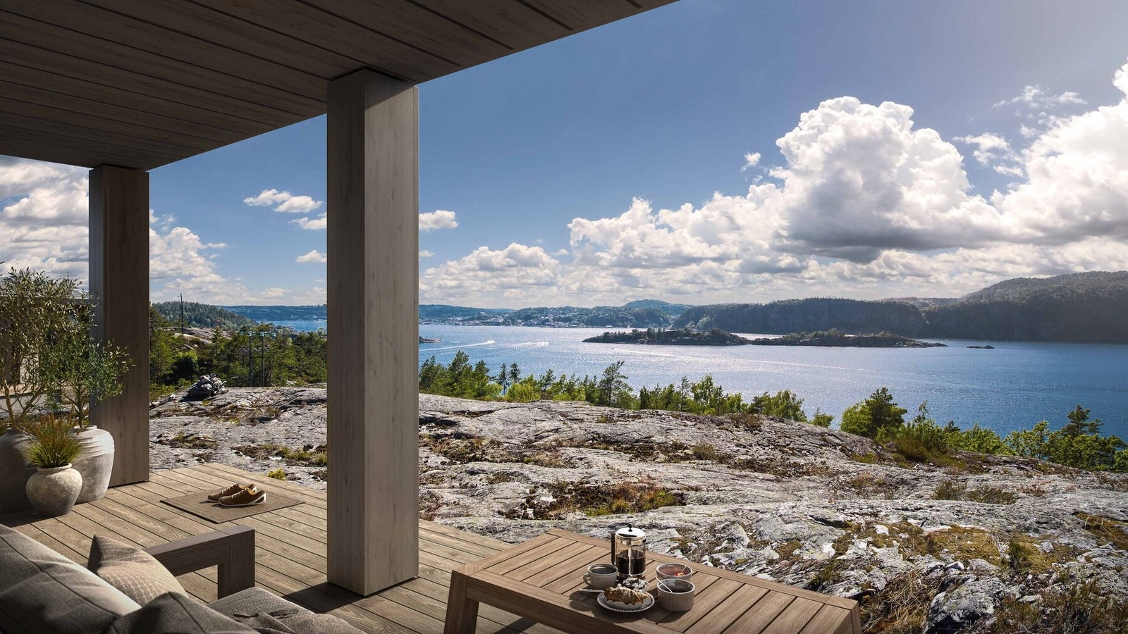 Fra hytta har du utsikt mot skjærgården ved Kragerø.
Illustrasjonsbilde Galleribilde
