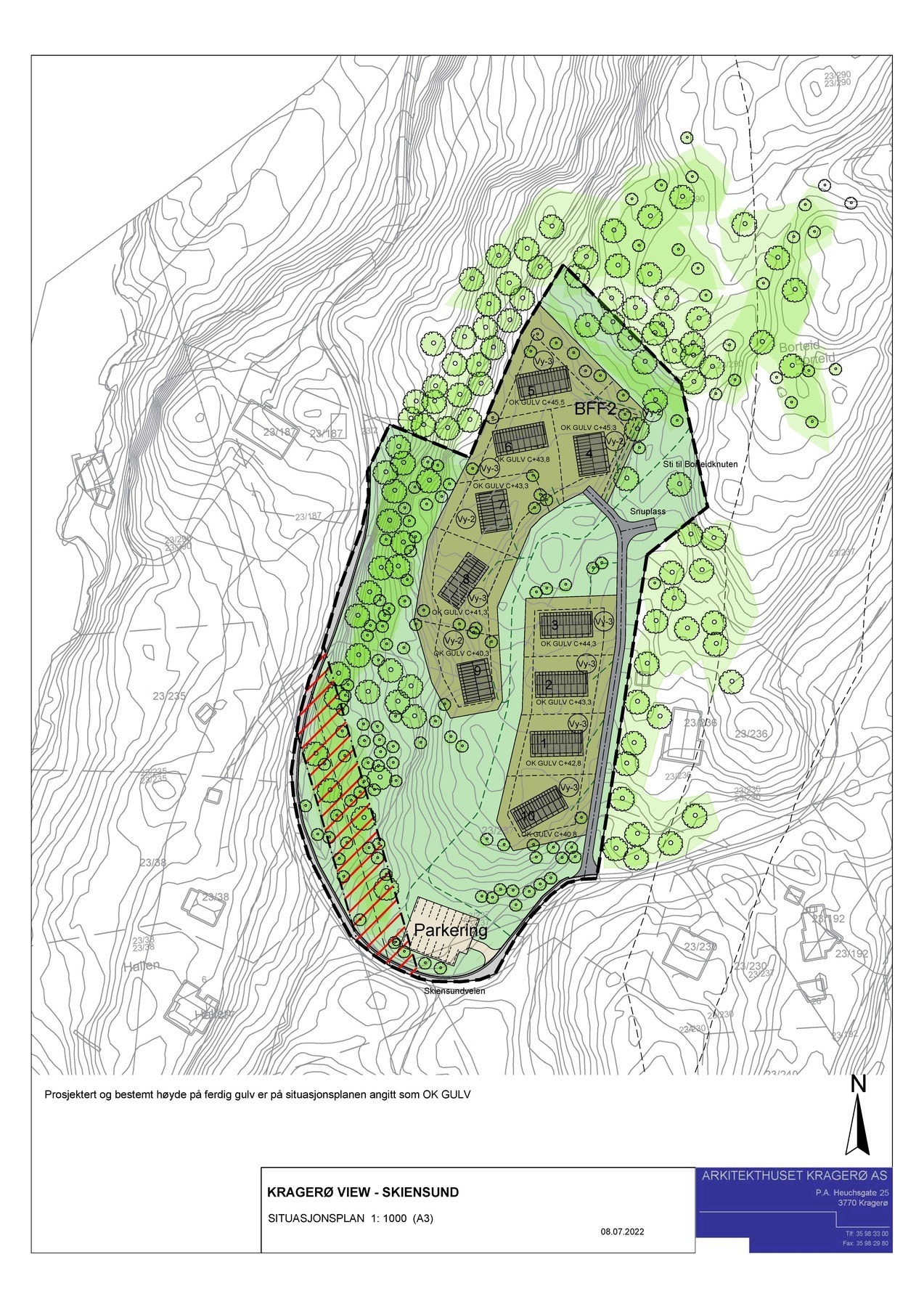 SItuasjonsplan for hytteområdet Galleribilde