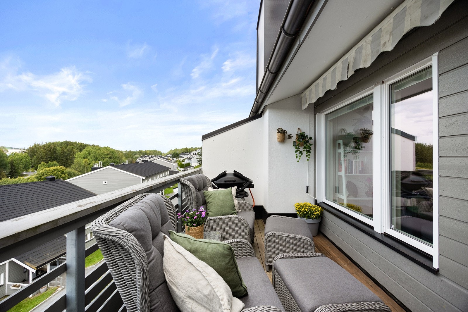 Fin utsikt fra balkongen. Galleribilde