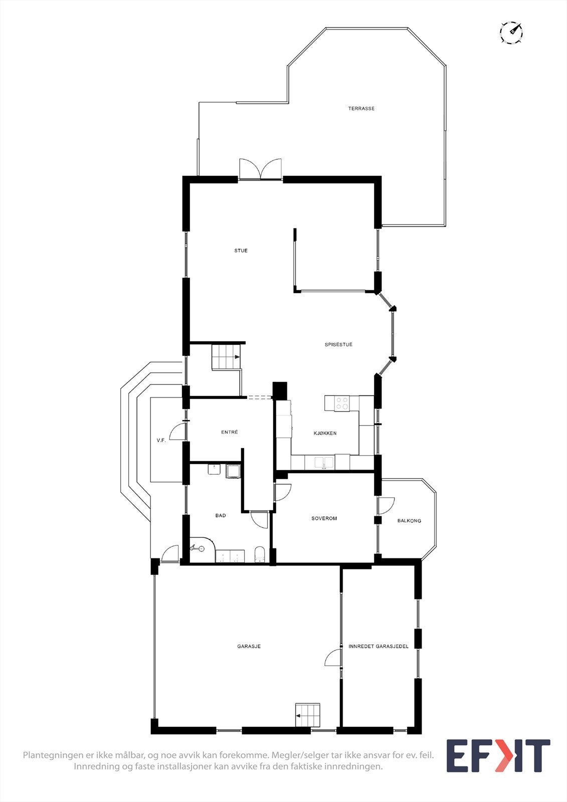 Plantegning 1. etasje Galleribilde