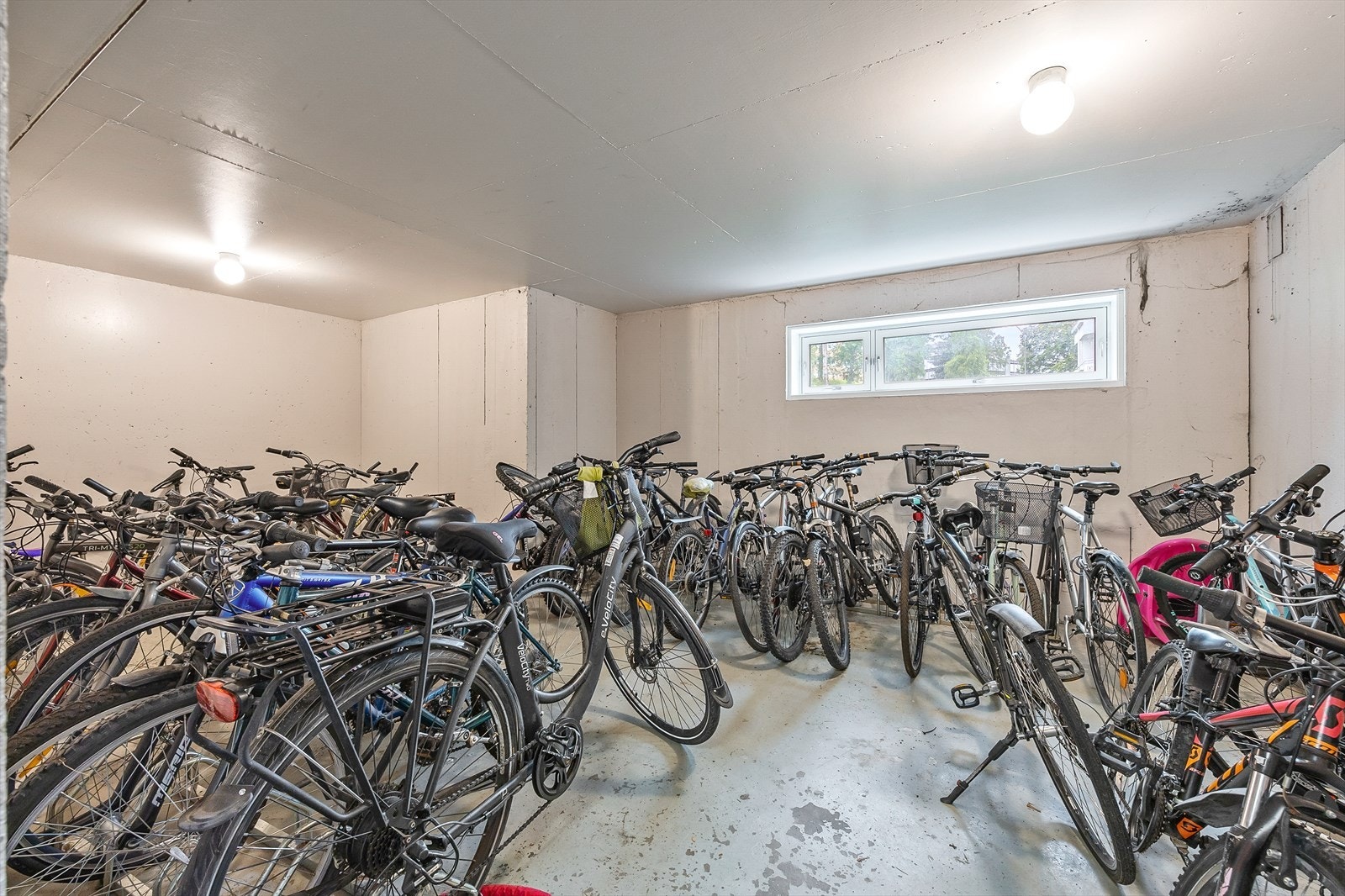 Sikker sykkelparkering i kjelleren. Galleribilde