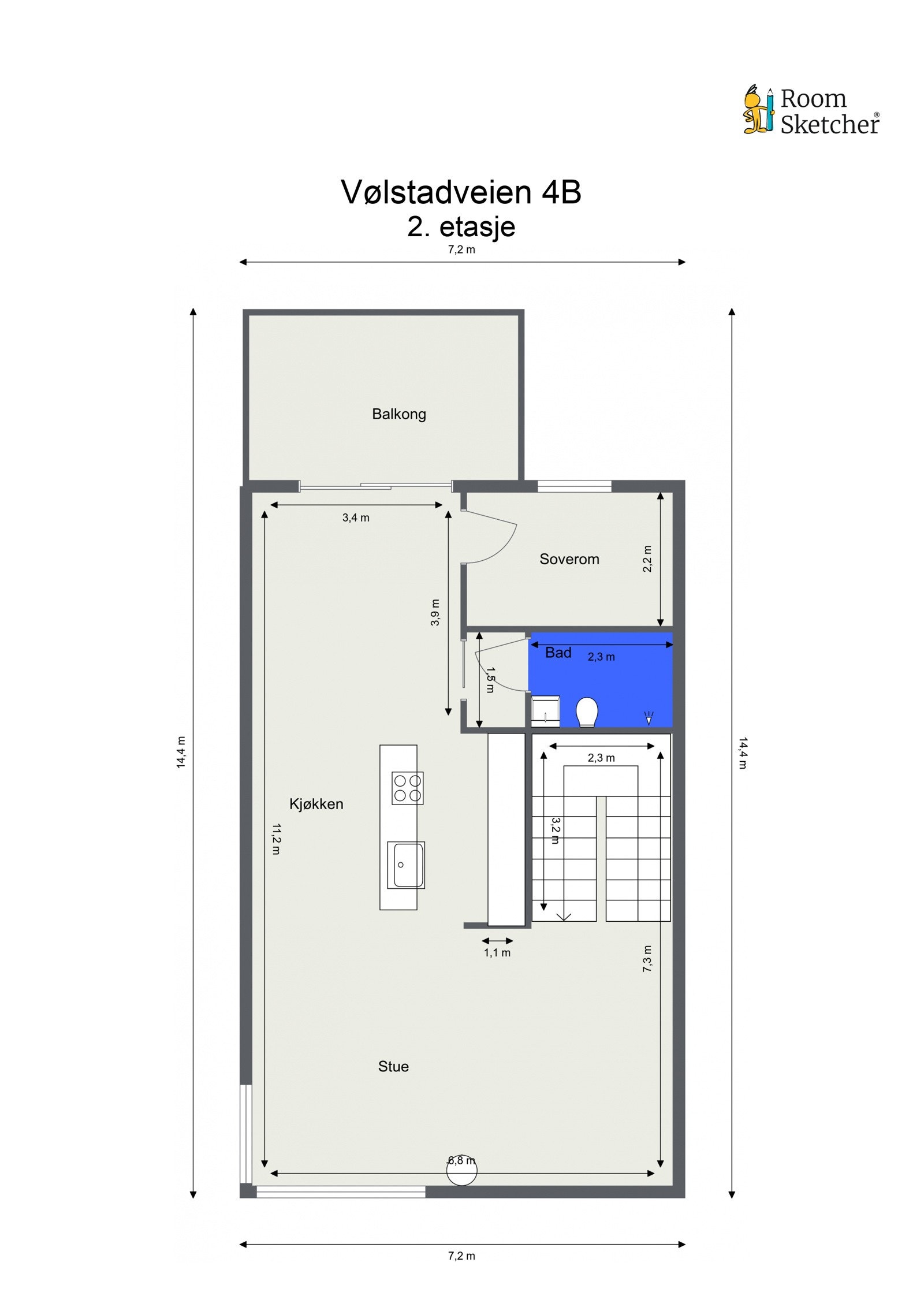 Plantegning - 2. etasje. Galleribilde