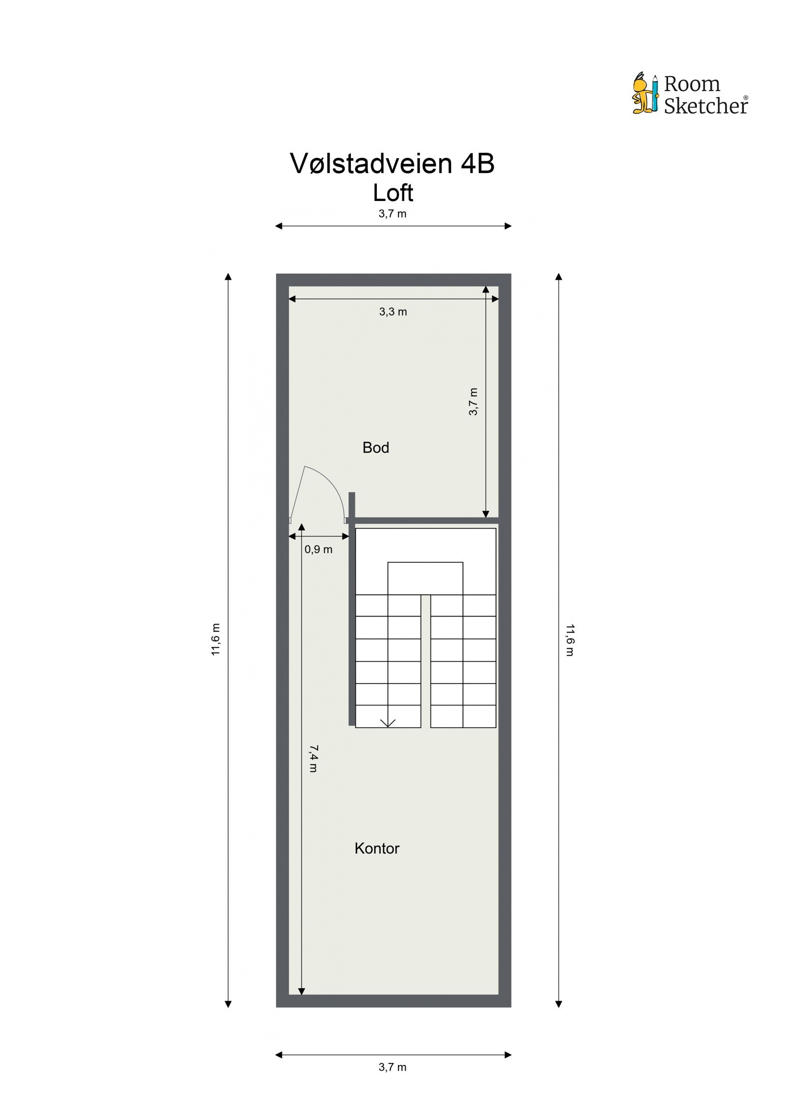 Plantegning - Loft Galleribilde