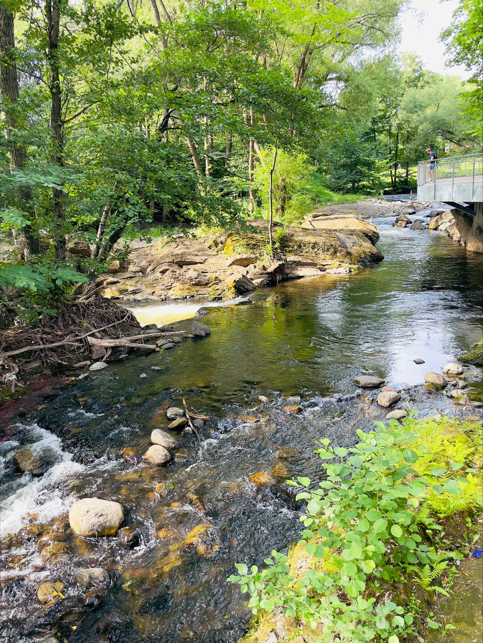 Akerselva er like ved, og her går det hyggelig tursti langs elvebredden, fra Bjørvika i sør til Maridalen/Nordmarka i nord. Galleribilde