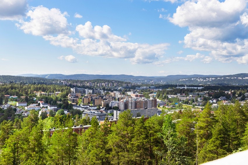 Utsikt fra balkongen Galleribilde