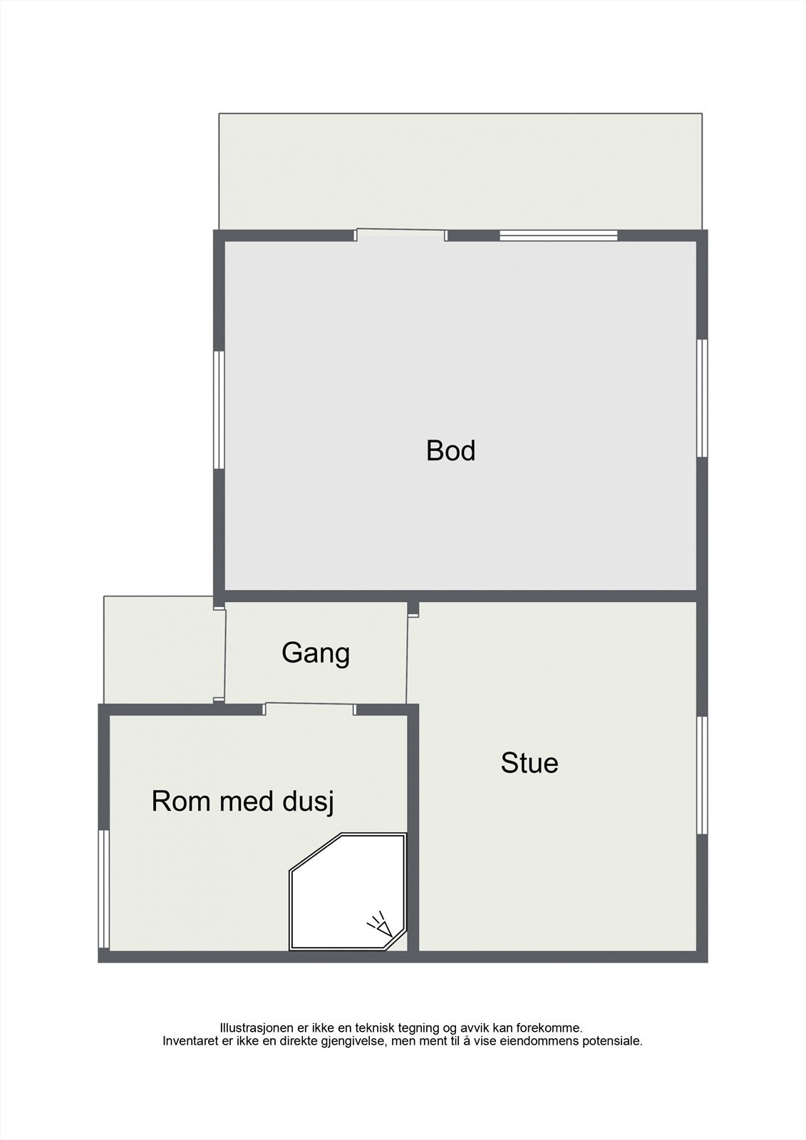 Plantegning anneks. Galleribilde