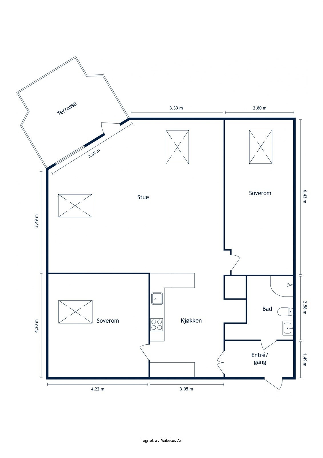 Plantegning Galleribilde