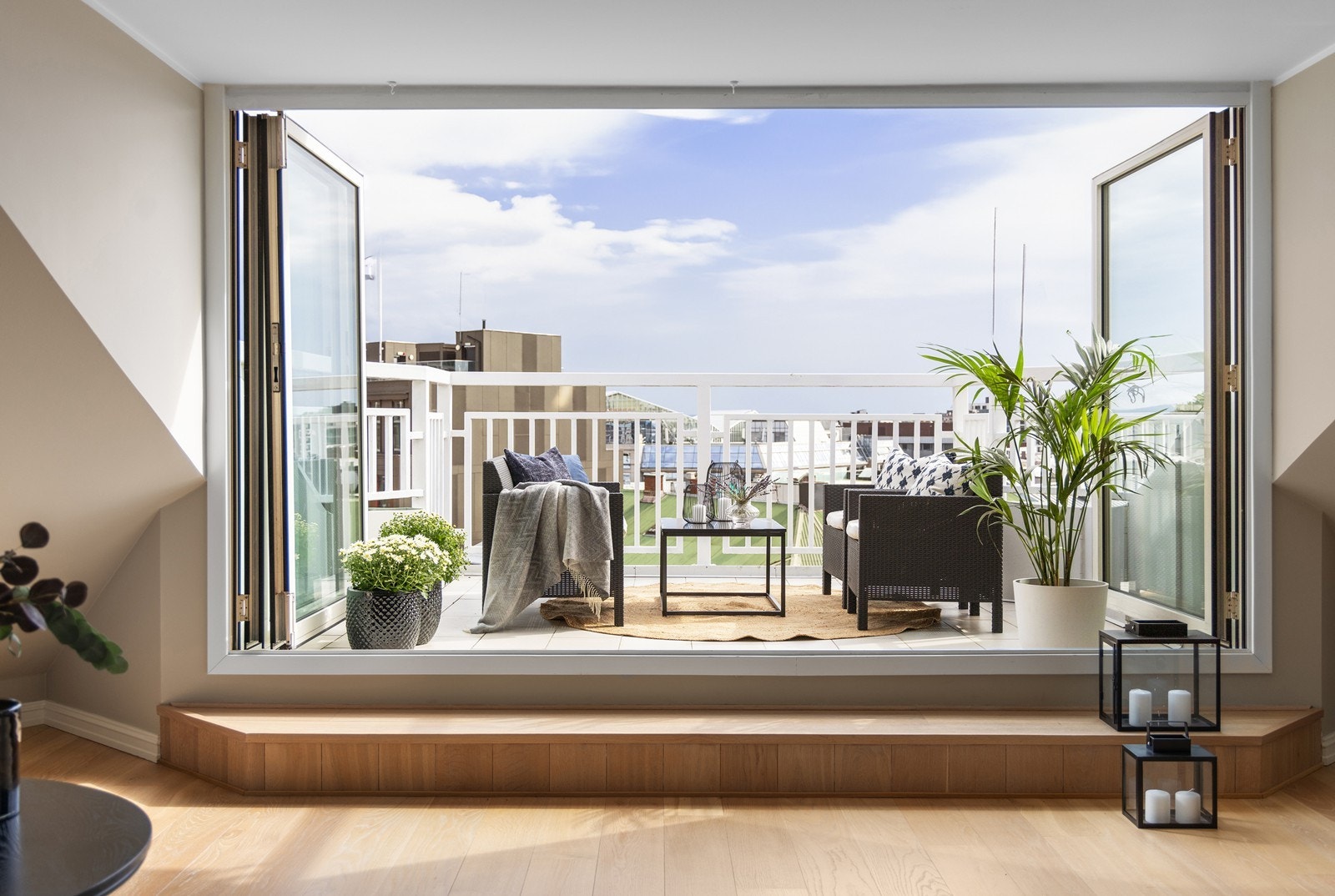 Drømmeterrasse på toppen av bygget Galleribilde