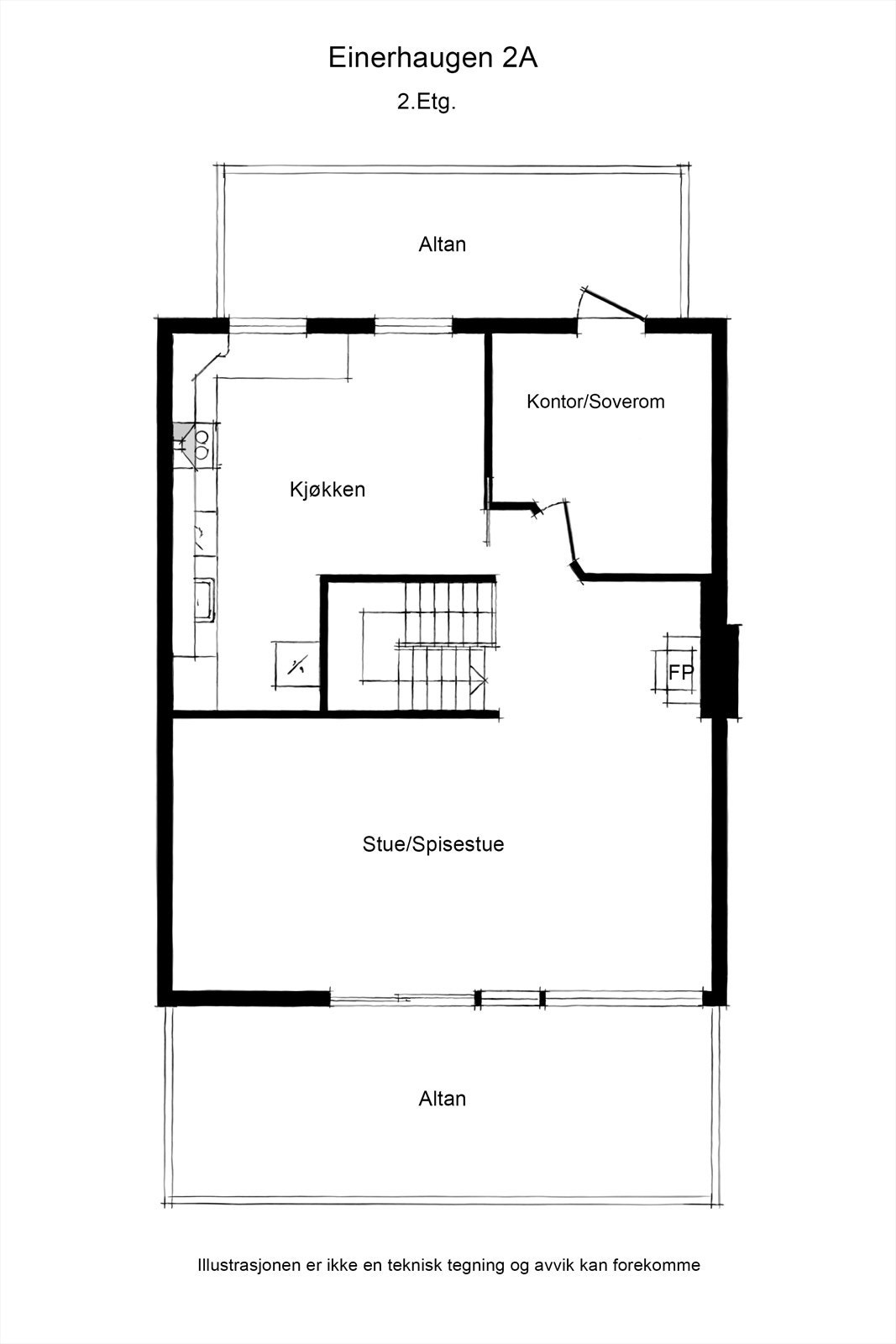 Planskisse 2. etasje Galleribilde