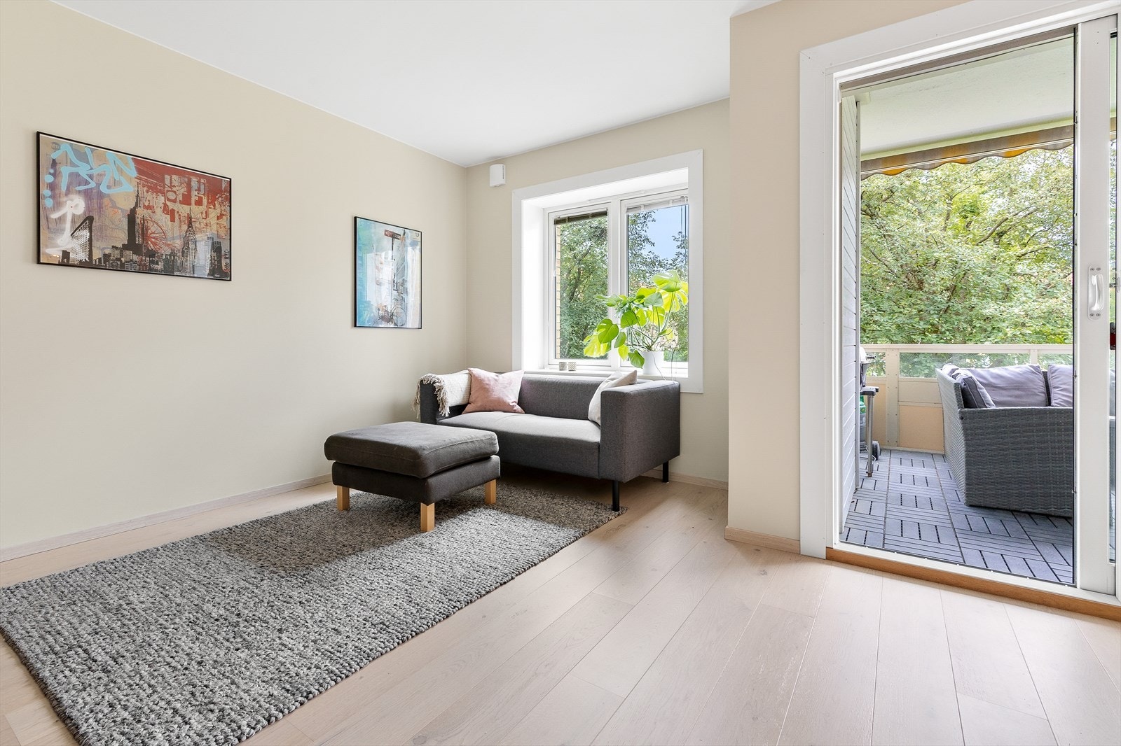 Borettslaget skiftet vinduer og balkongdører i 2018. Galleribilde