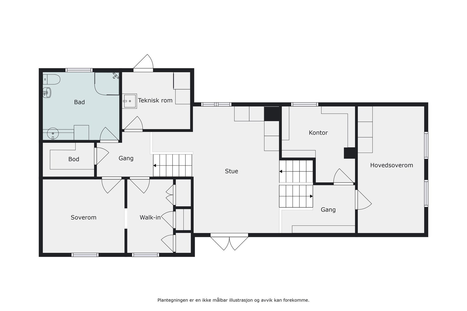 Plantegning plan 2 og 3 Galleribilde