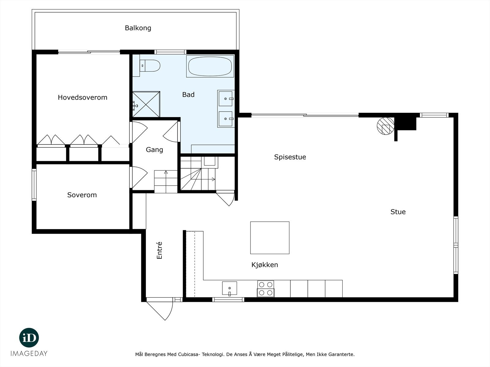 Plantegning 1. etasje Galleribilde