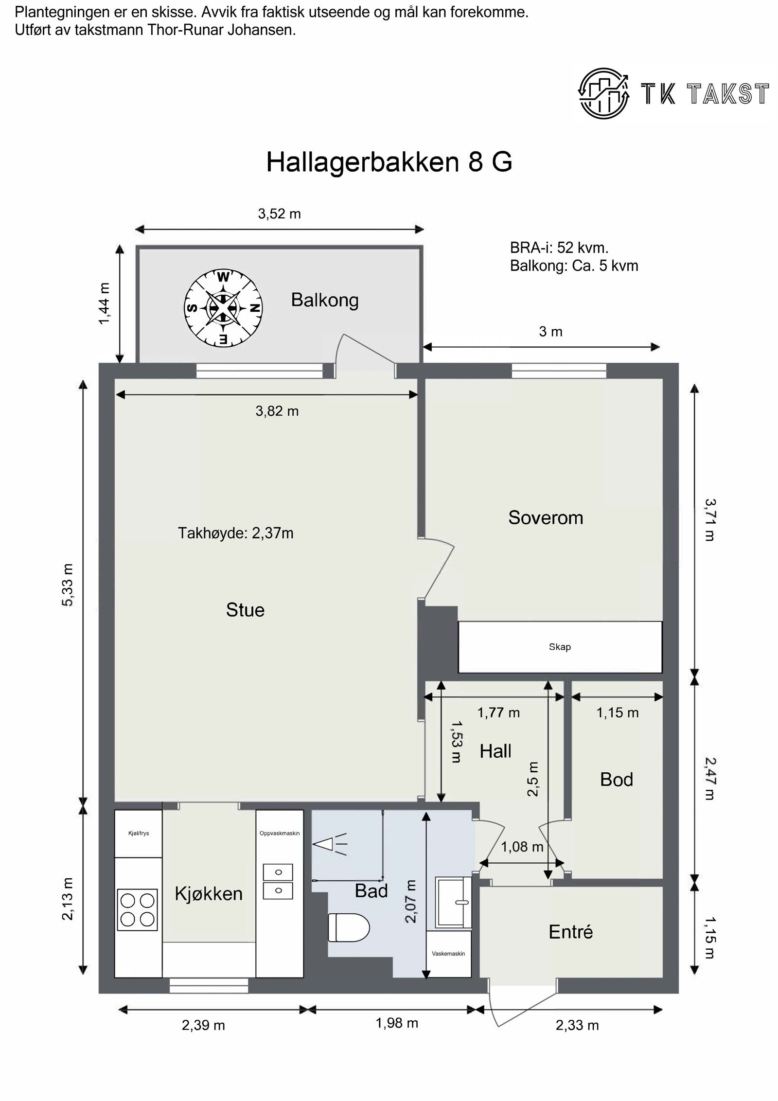 Plantegning Hallagerbakken 8 G Galleribilde