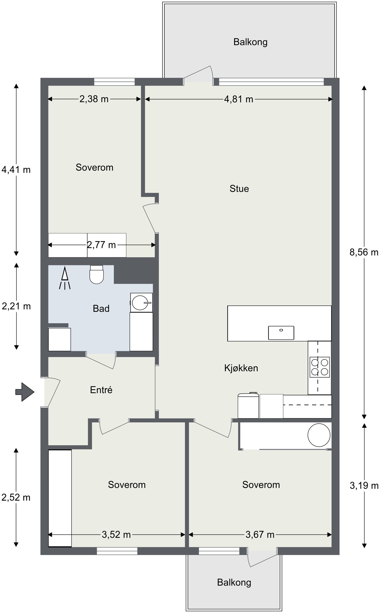 Plantegning snr. 19. Galleribilde