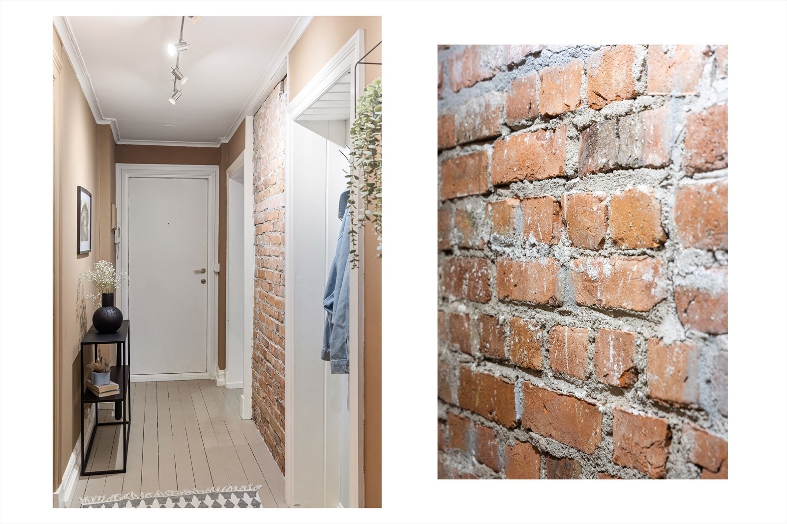 Pent inngangsparti med lekre og orginale murvegger. Galleribilde