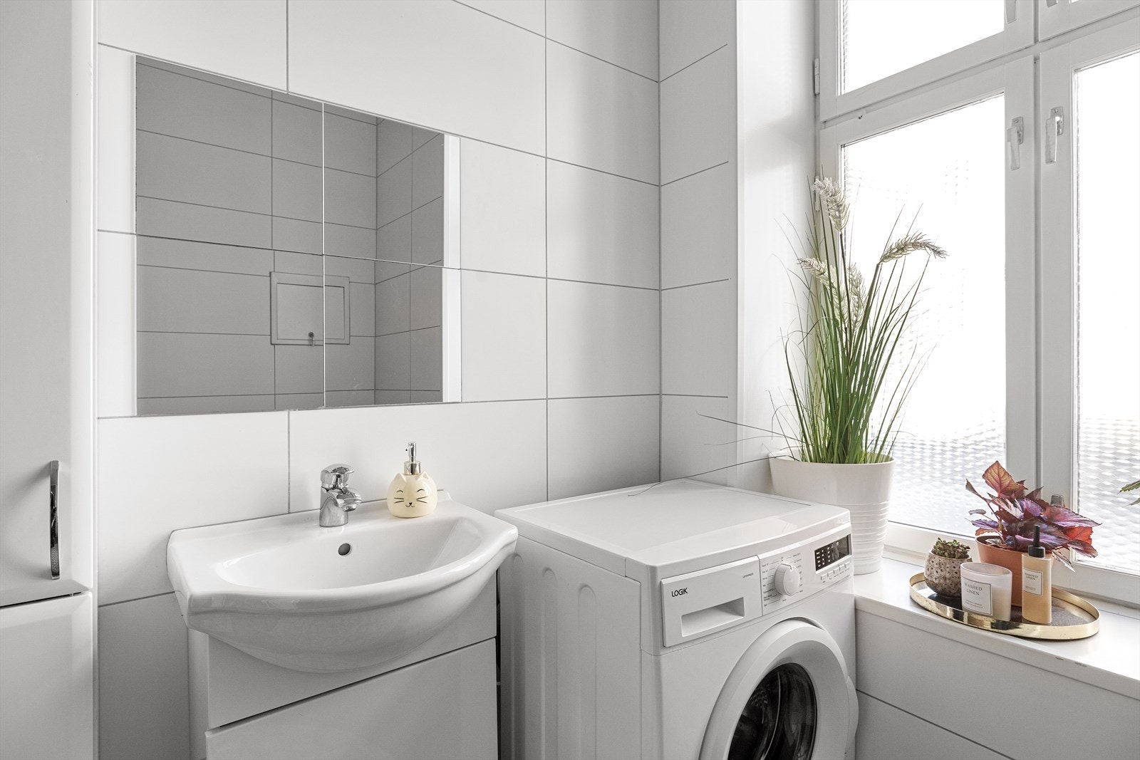 Det er også opplegg for vaskemaskin. Galleribilde