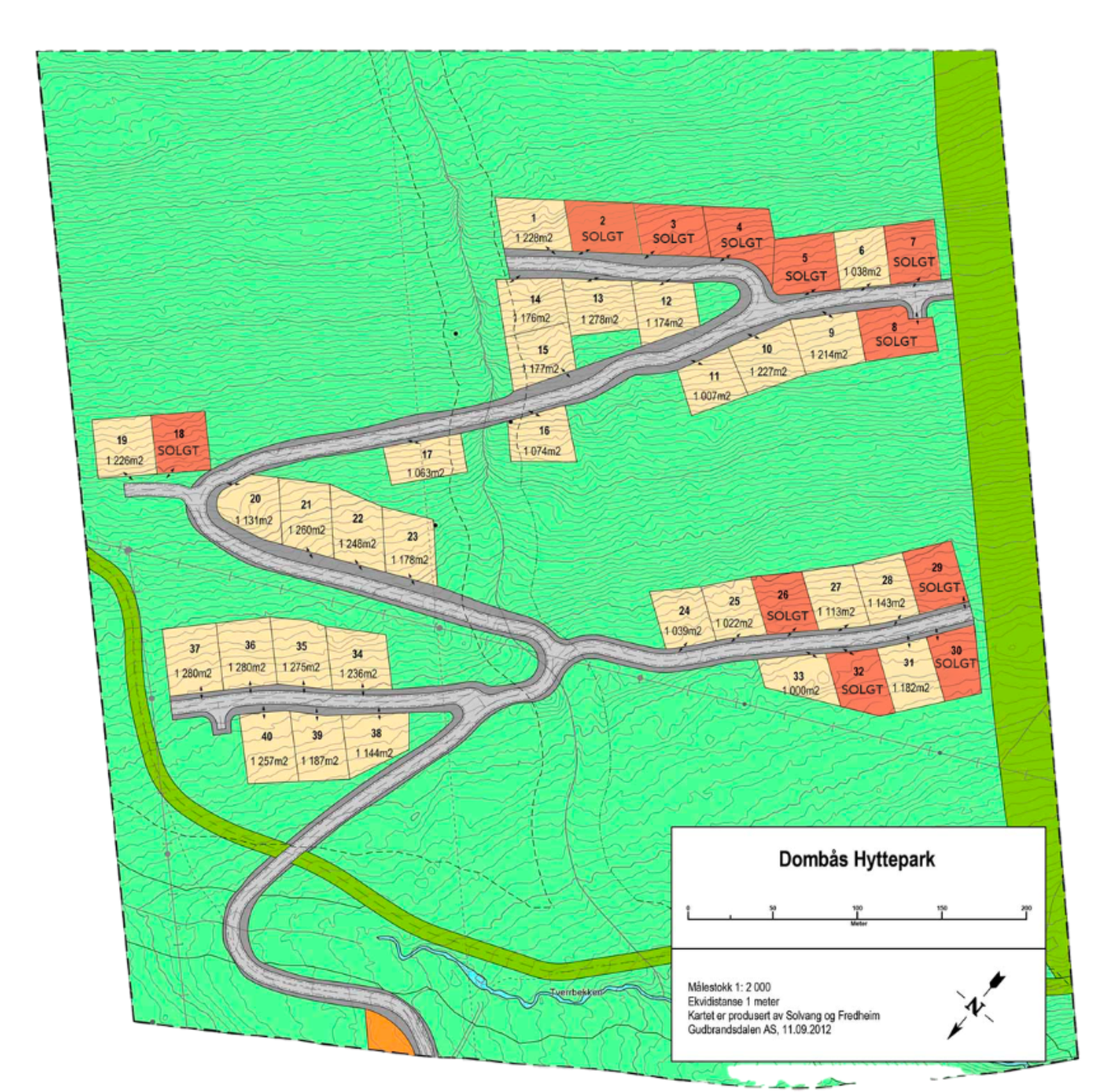 Tomteoversikt Dombås hyttepark Galleribilde