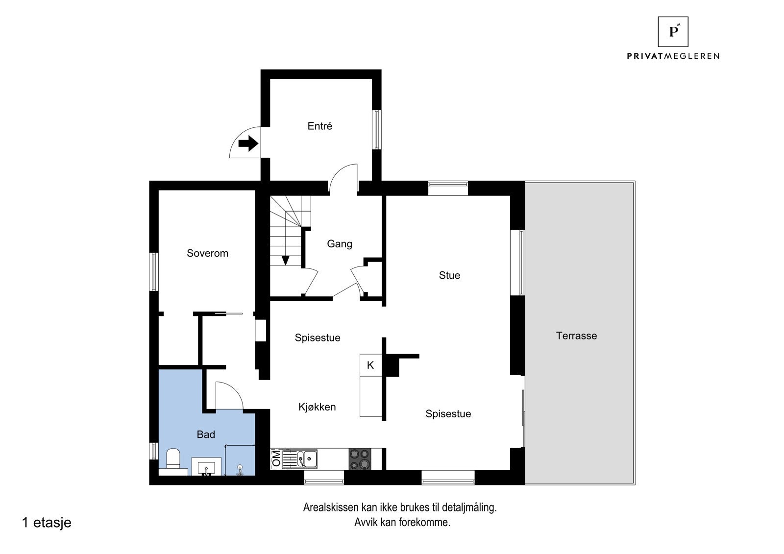 Plantegning hovedetasje. Galleribilde