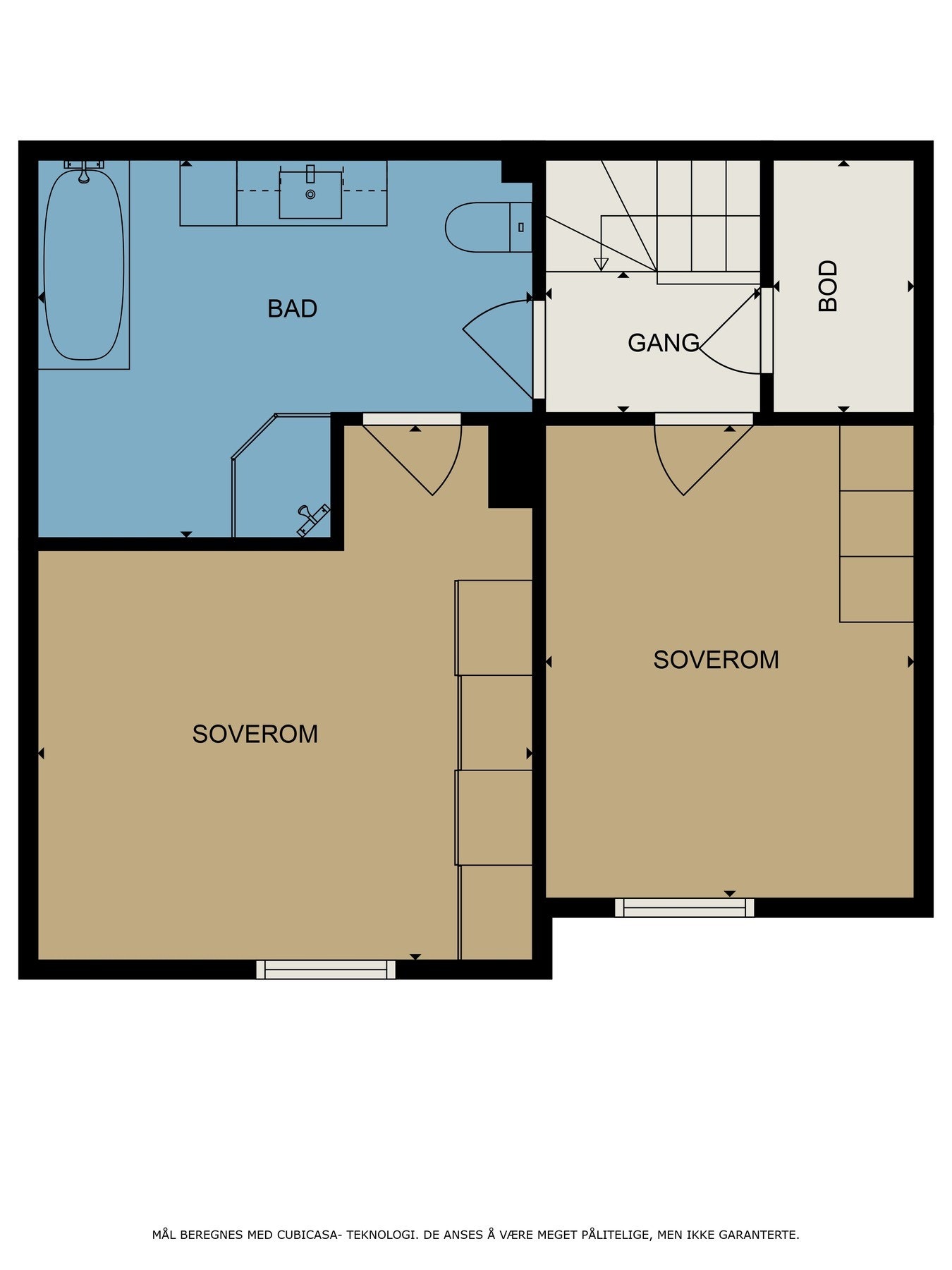 Plantegning loftsetasje Galleribilde