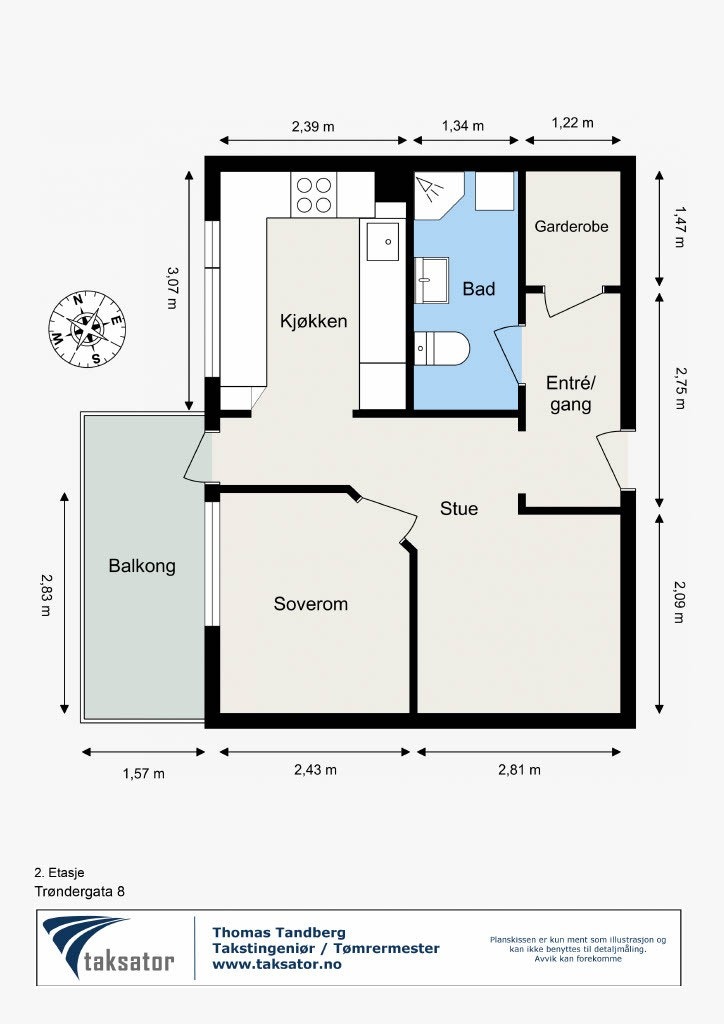 Plantegning 2 etasje. Galleribilde