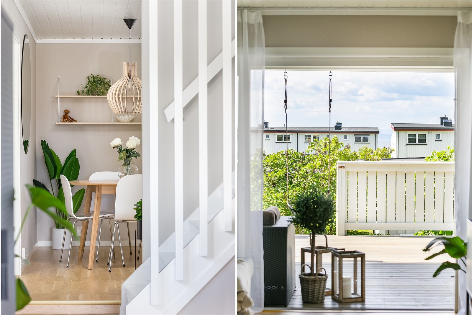 Skyve-/hevedør gir enkel tilgang til uterommet på terrassen og fremmer gode lysforhold i stuen. Galleribilde