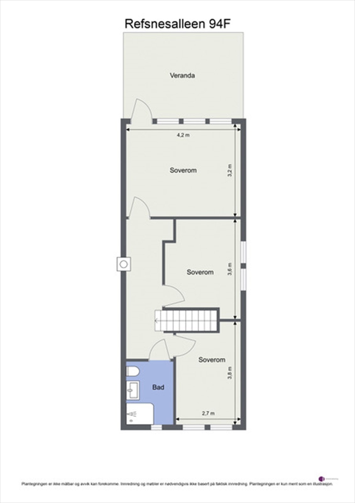 Veiledende skisse av andre etasje. Galleribilde