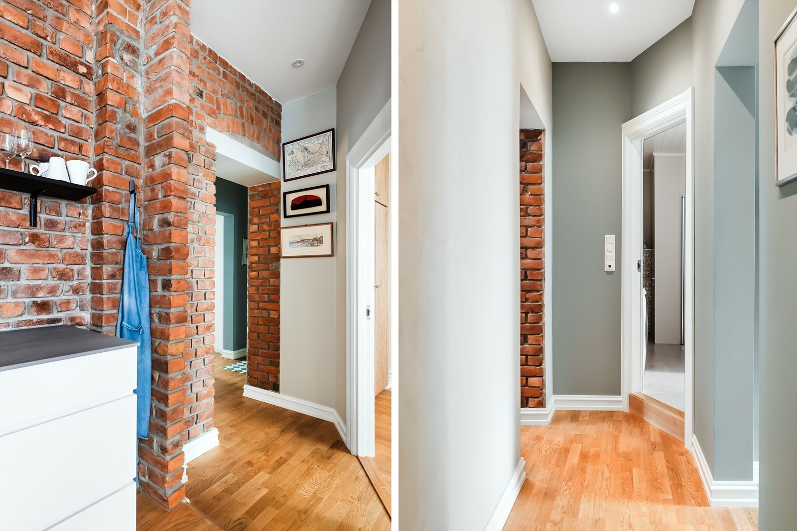 Hele entrèen har tre-stavs parkett av typen Dawn Galleribilde