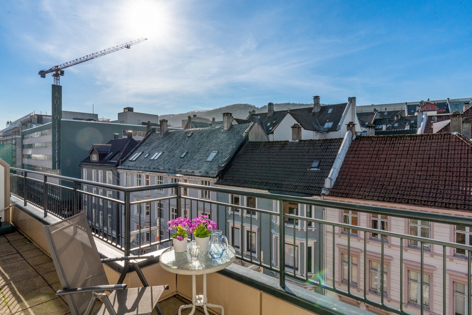 Utsikt fra takterrassen. Galleribilde