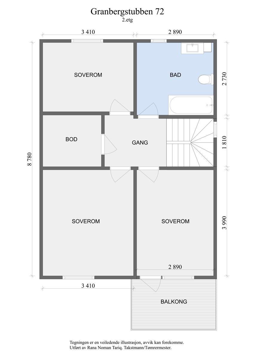 Plantegning 2. etasje Galleribilde