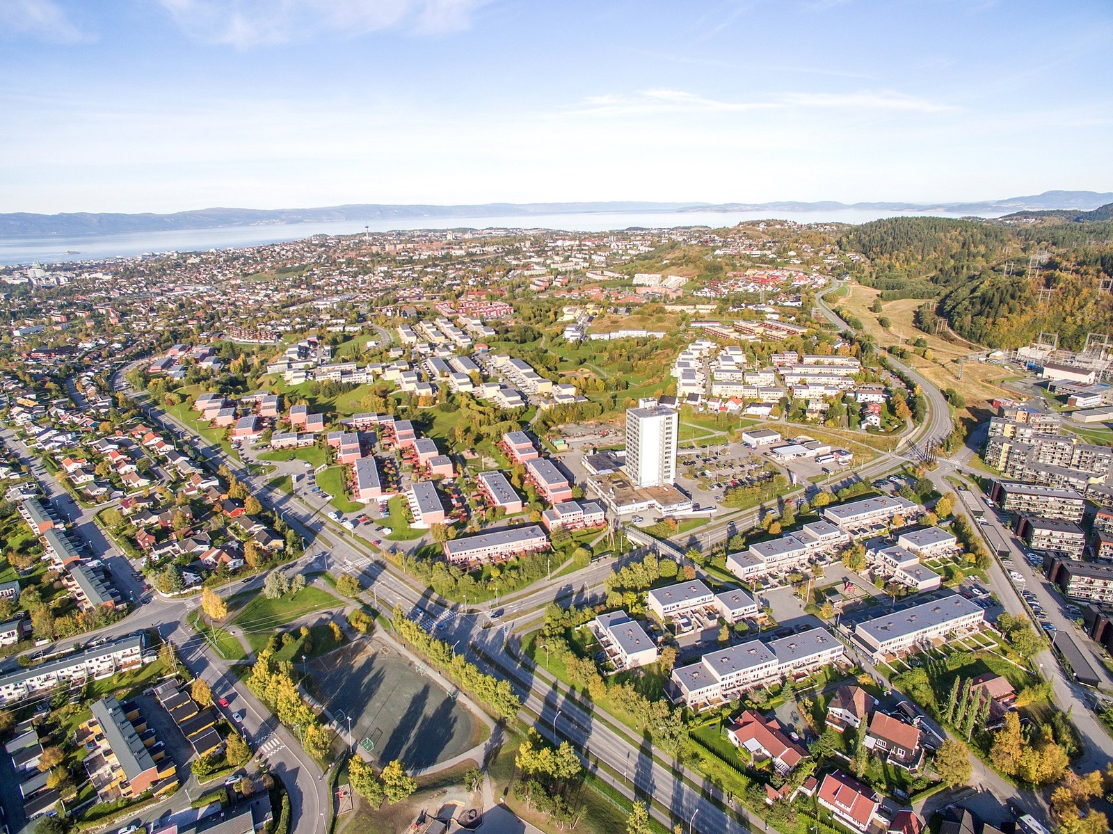 Dronebilde av området. Galleribilde